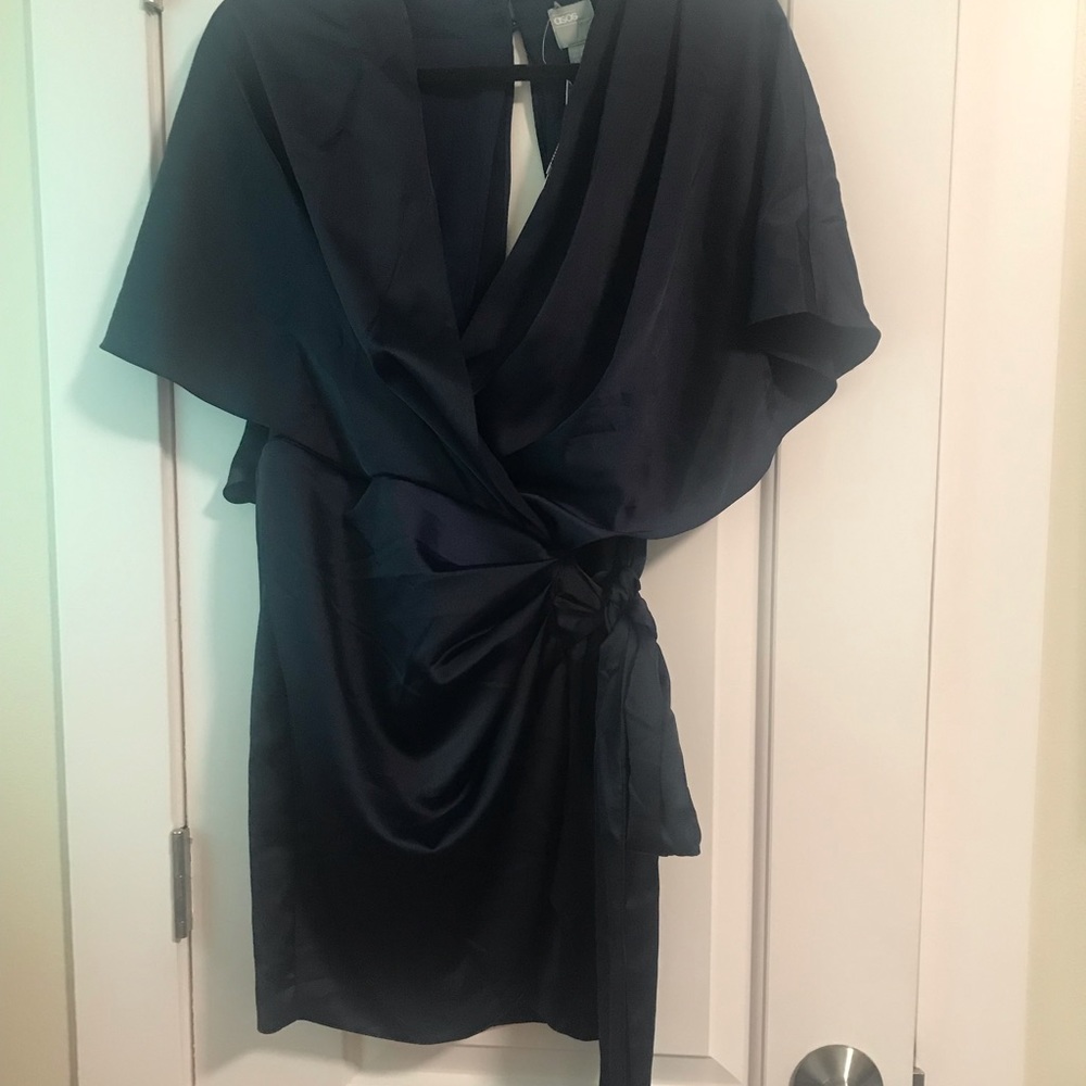 Sold ASOS DESIGN wrap kimono mini dress with tie waist - Picture 3 of 8